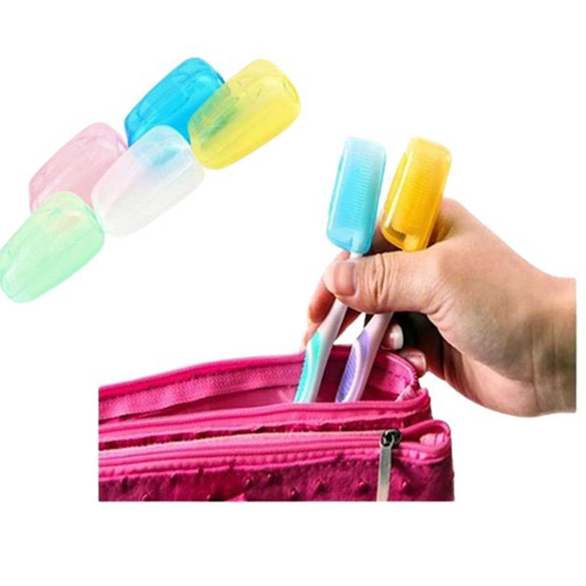 GENERICO - Pack 5 Protectores Fundas Carcasas De Cepillos De Dientes