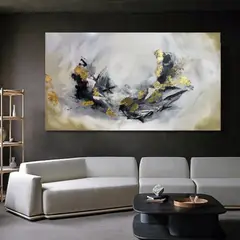 GENERICO - CUADRO PINTADO A MANO.140X 80CM PINTURA ABSTRACTO ACRÍLICO C-057