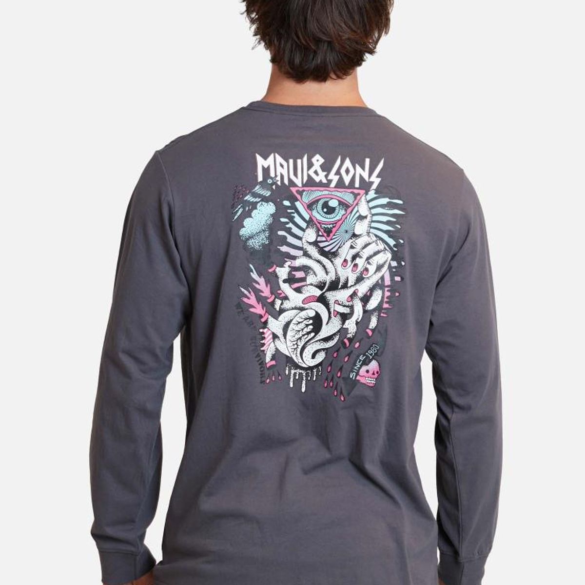 MAUI AND SONS - Polera Extraor Gris Oscuro Hombre Maui And Sons