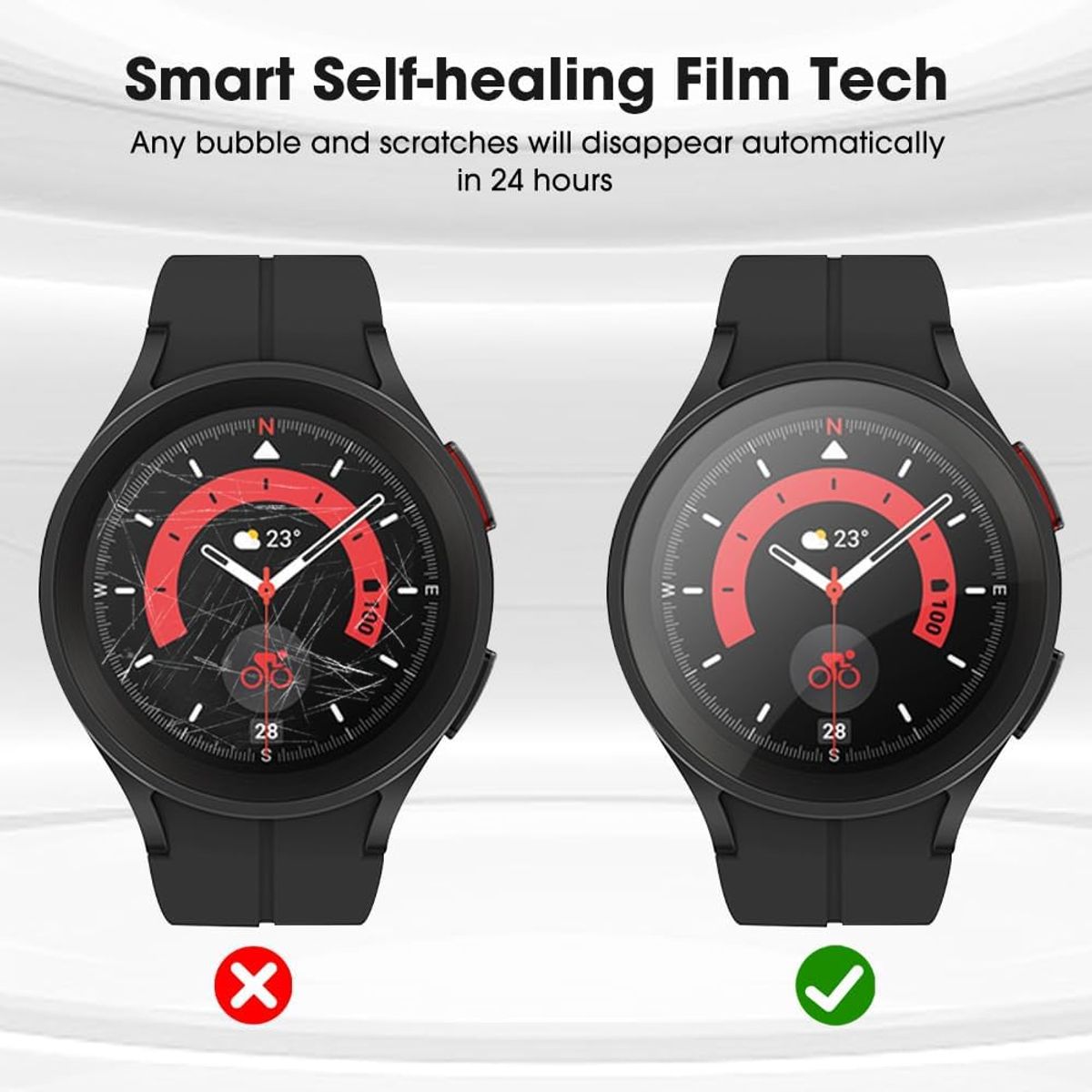BANANA TIENDA - Lámina Mica Hidrogel Compatible con Samsung Galaxy Watch 6 40mm 2UN