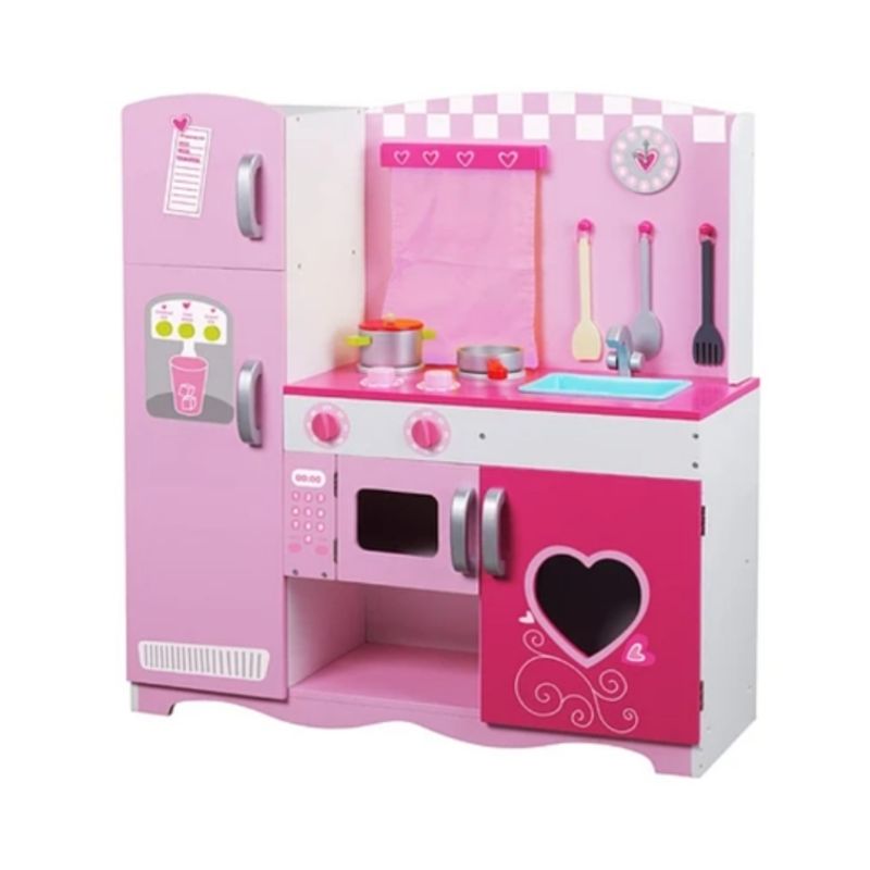 KIDSCOOL - COCINA DE MADERA PINK HEART KIDSCOOL