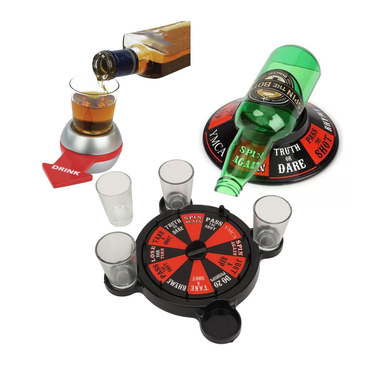 GENERICO - Super Pack Juegos De Ruleta Retos Shots Amigos Bar Apuestas