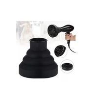 Difusor Plegable De Silicona Para Secador De Cabello NEGRO.