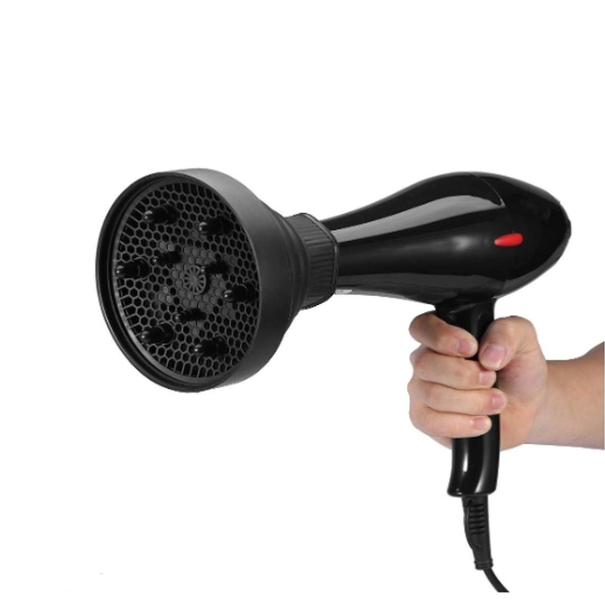 GENERICO - Difusor Plegable De Silicona Para Secador De Cabello NEGRO.