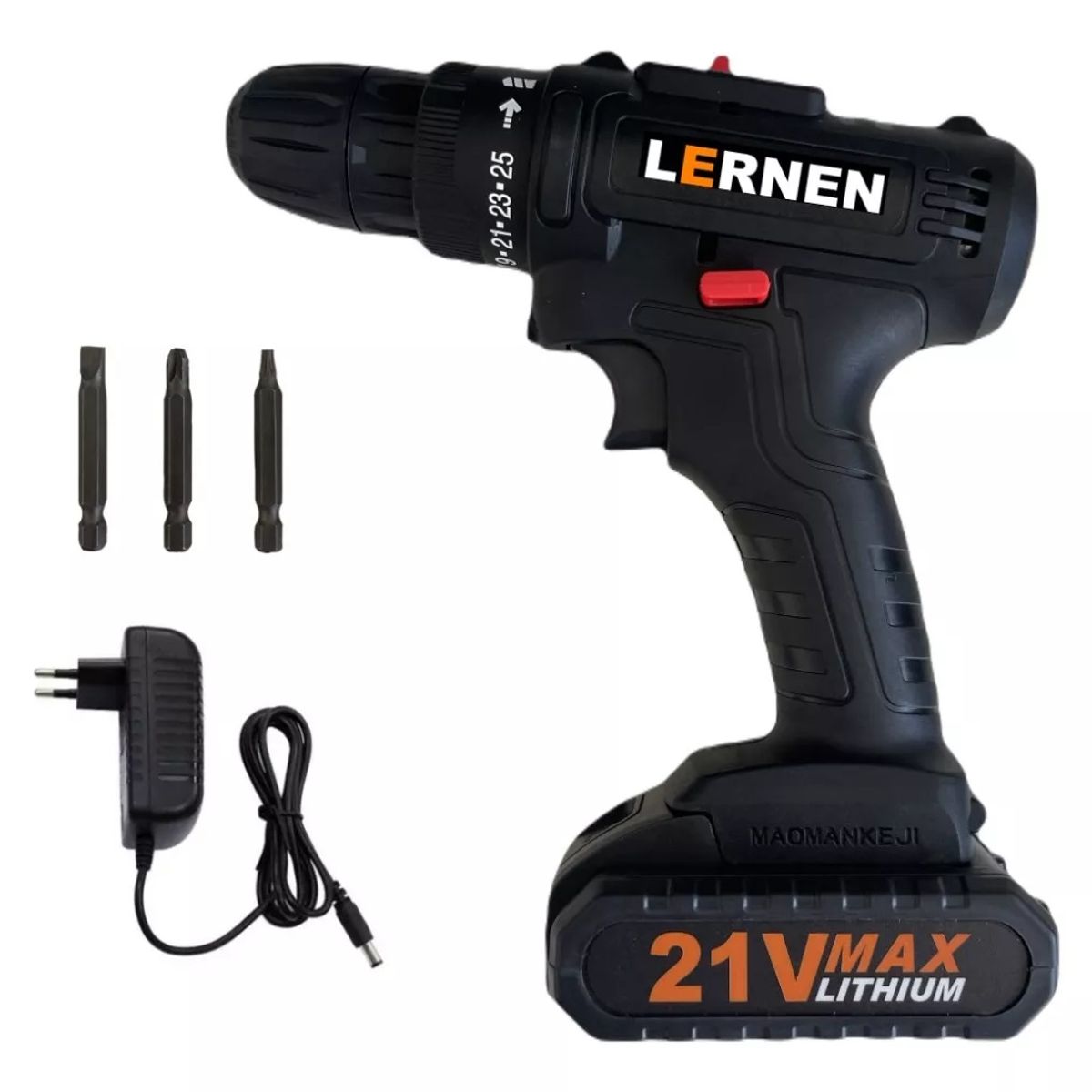 LERNEN - Pack Taladro Inalámbrico 21v + Set De 99 Brocas Y Dados