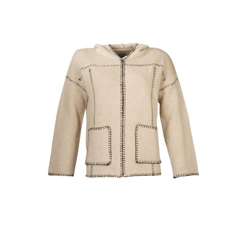 ROCKFORD - Sweater Fibras Recicladas Mujer Canela Blanco ROCKFORD.