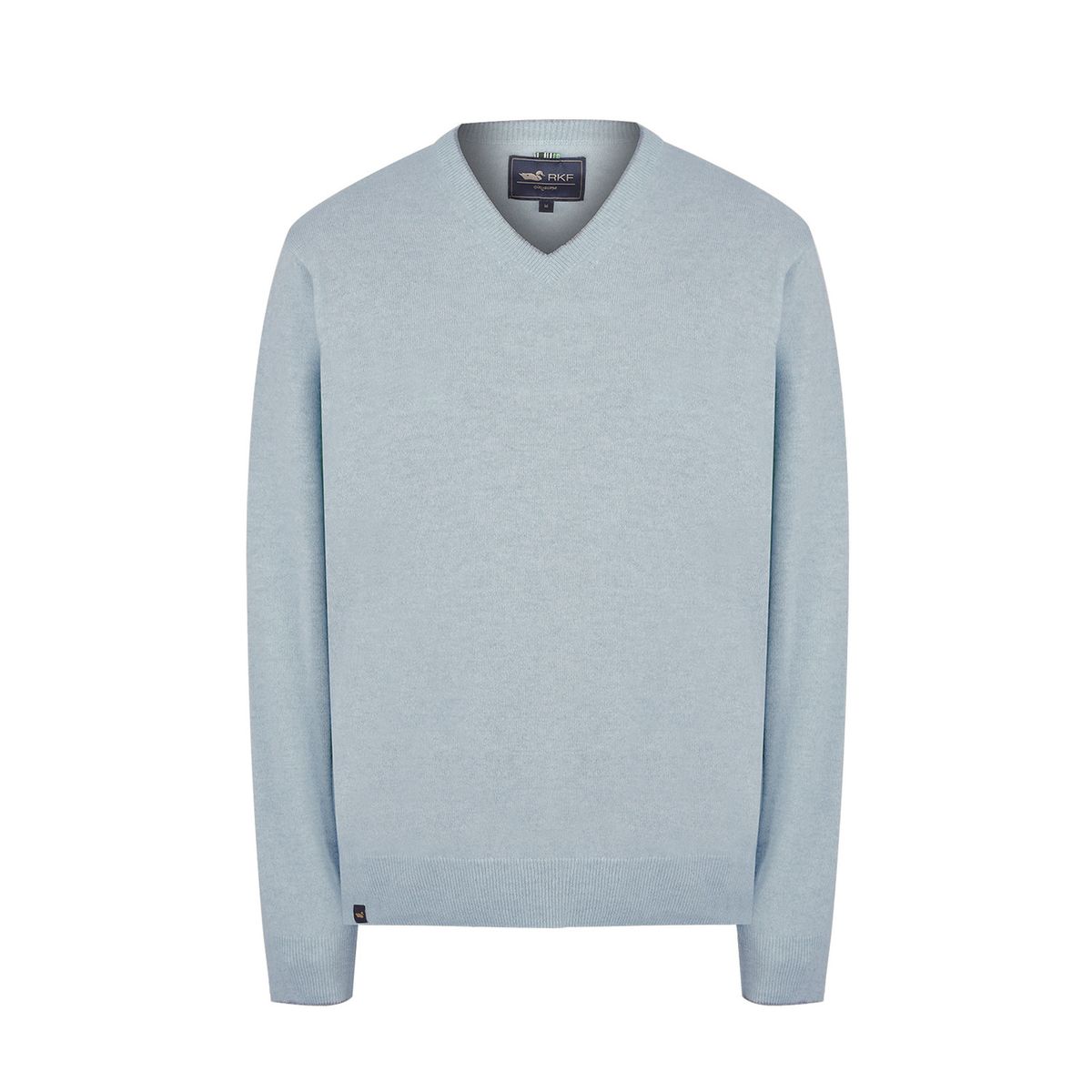 ROCKFORD - Sweater Cashmere Hombre Cash V Celeste ROCKFORD