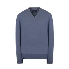 ROCKFORD - Sweater Cashmere Hombre Cash V Azul
