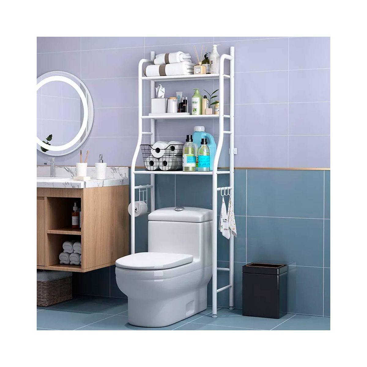 GENERICO - Estante Mueble Organizador De Baño 3 Niveles Repisa