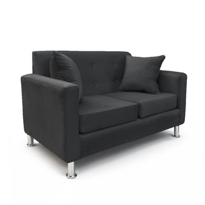 Imagen 2 del producto Sofá 2 Cuerpos New Mallorca Felpa Negro