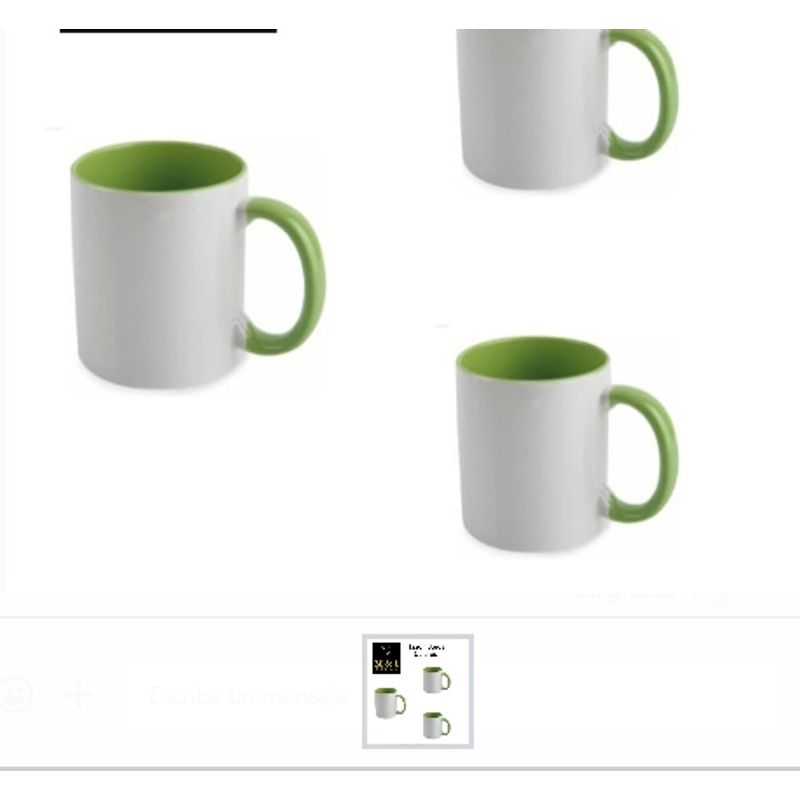 GENERICO - Tazón Borde De Colores Taza De Ceramica