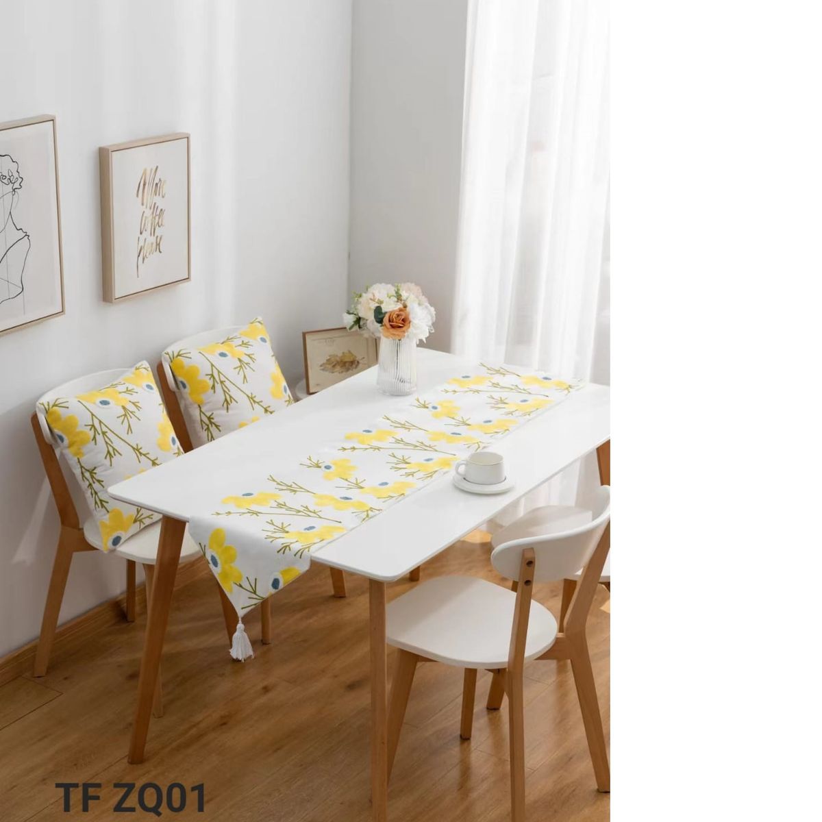 GENERICO - Camino de mesa tejido comedor hogar elegante moderno 01