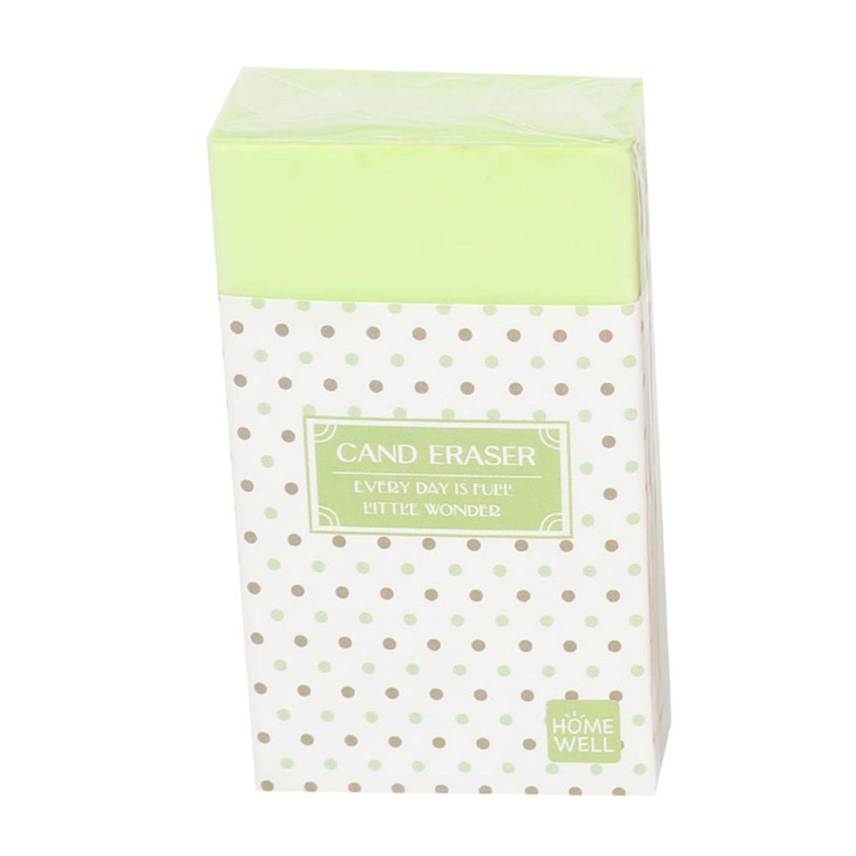 HOMEWELL - Goma de Borrar Diseño Verde 4x7x2cm HOMEWELL