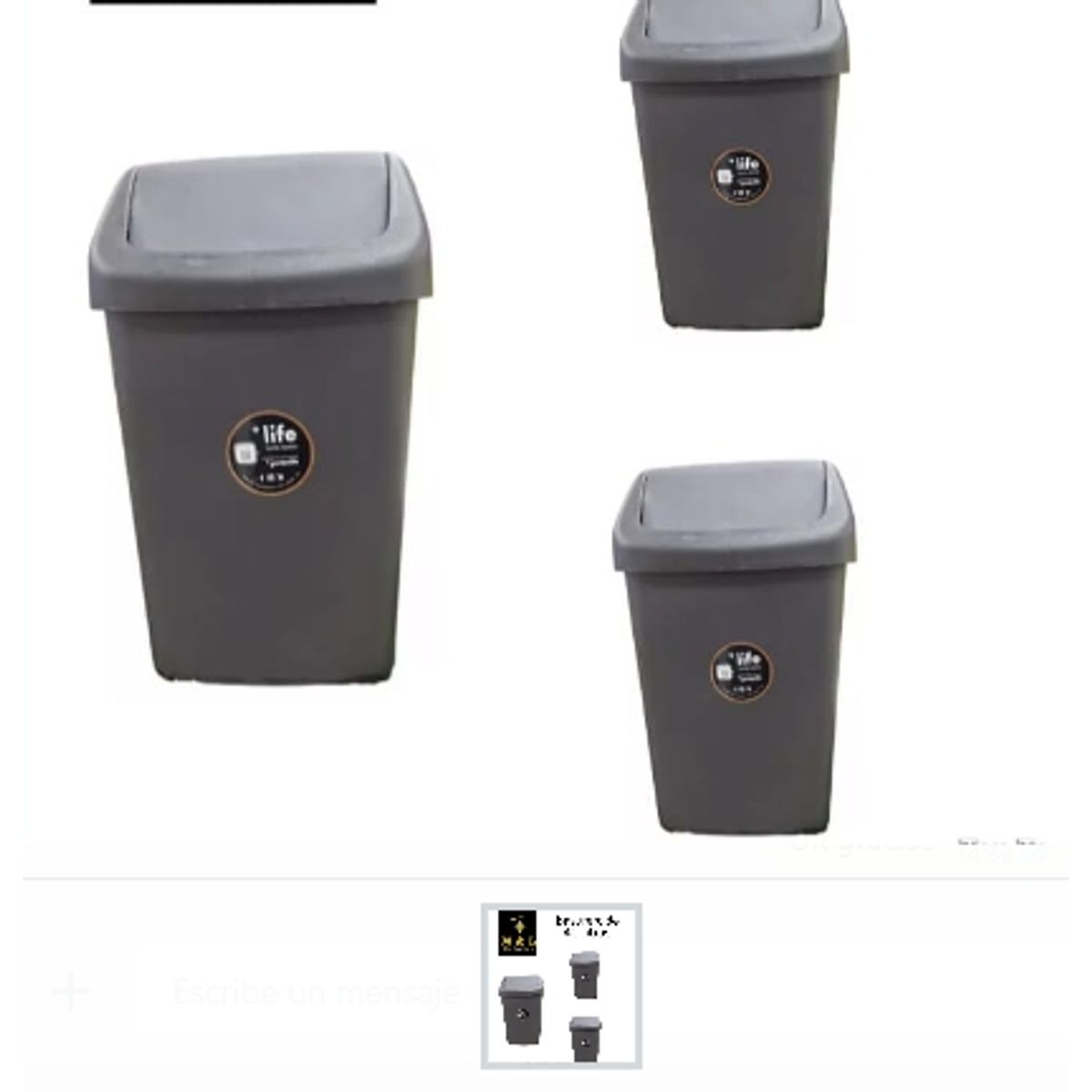 GENERICO - Basurero De 40 Litros Colores Surtidos