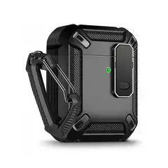 GENERICO - Carcasa Funda Silicona Fibra Para AirPods 1 Y 2 Generacion