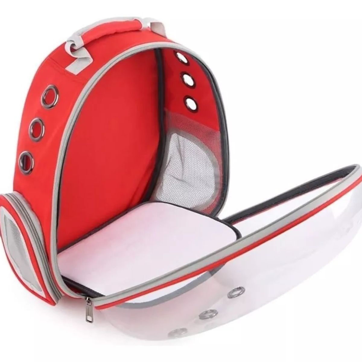 GENERICO - Mochila Gato Transportes Transparente Mascotas Gatos Bolso  Rojo