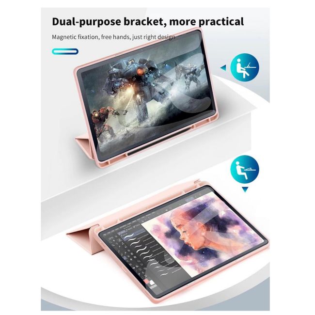 GENERICO - Funda Carcasa Smartcover Con Ranura Para Samsung Tab S9 11 Rosado