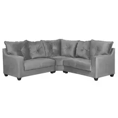MASEL - Seccional Belga esquinero felpa Gris 210x210