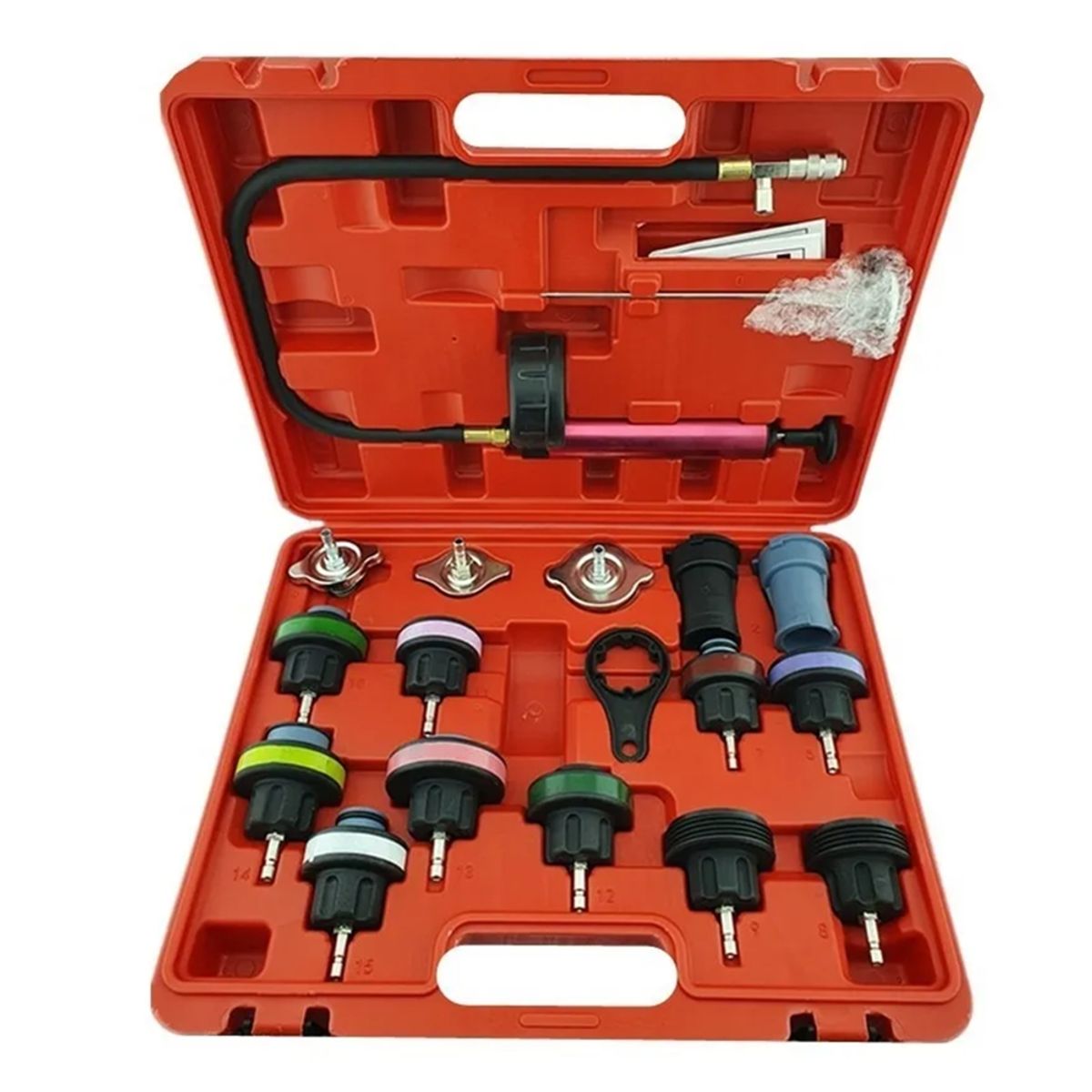 GENERICO - Probador Dectector Tester Fuga Presion Radiador Universal