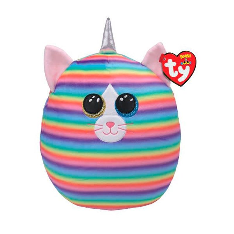 ANSALDO - Ty Squish-A-Boos Heather Gato Arcoiris Large