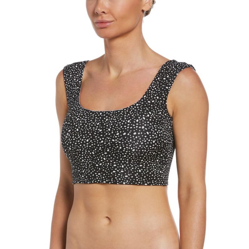 NIKE SWIM - Crop Top Reversible NESSC318 Nike Swim Blanco - Negro