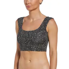 NIKE SWIM - Crop Top Reversible NESSC318 Blanco - Negro