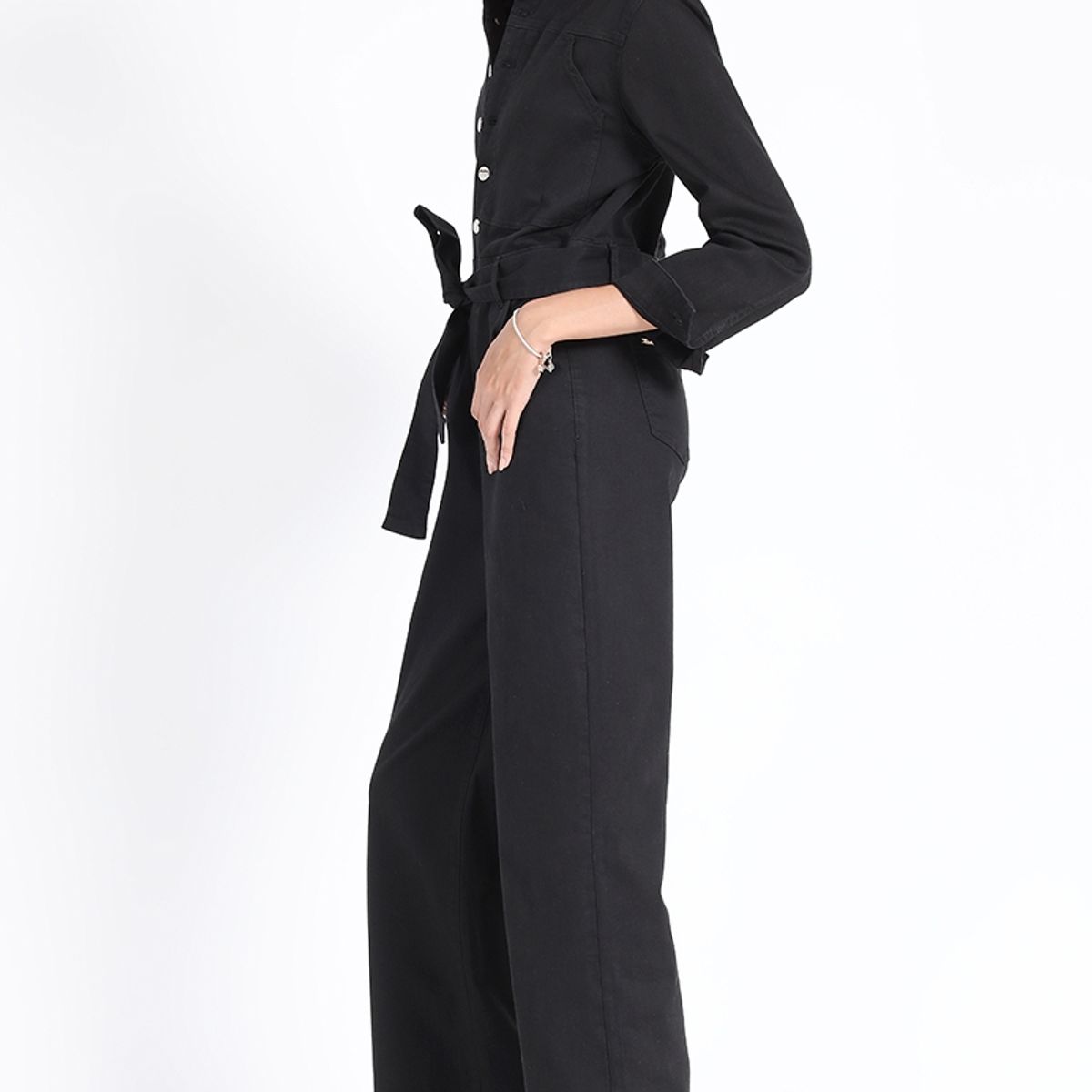 LIOLA - Enterito Recto Cargo, Negro Liola