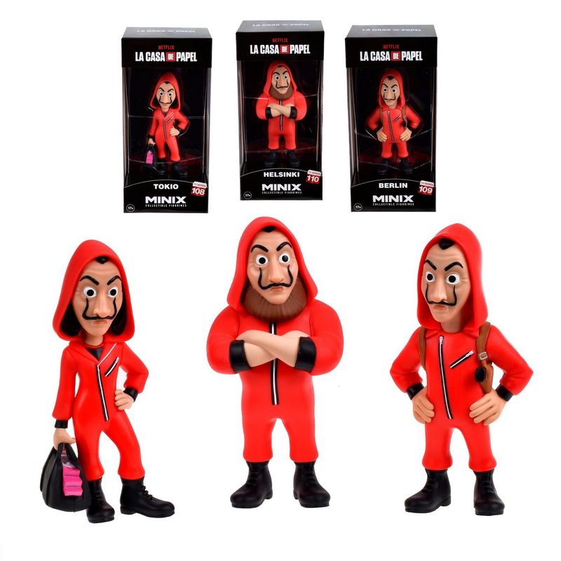 LA CASA DE PAPEL - Pack 3 Figuras Minix La Casa De Papel