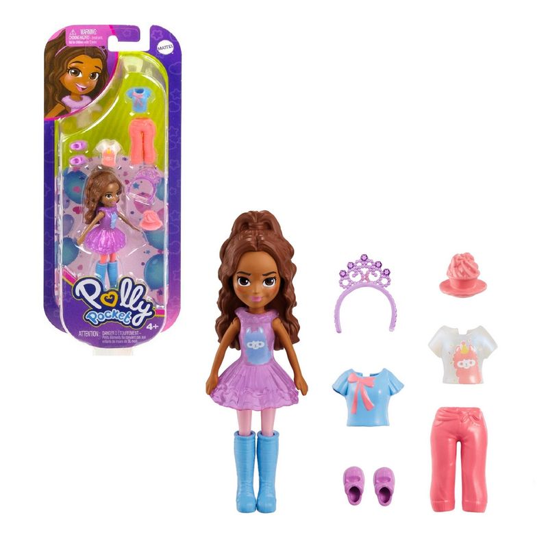 POLLY POCKET - Polly Pocket Pequeño Pack De Moda - Castaña Claro