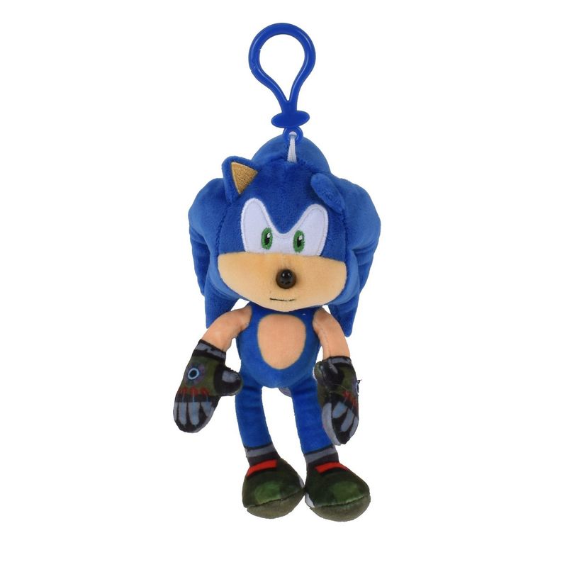 SONIC - Peluche De 15 Cms Con Clip Para Colgar Sonic - Sonic Garra