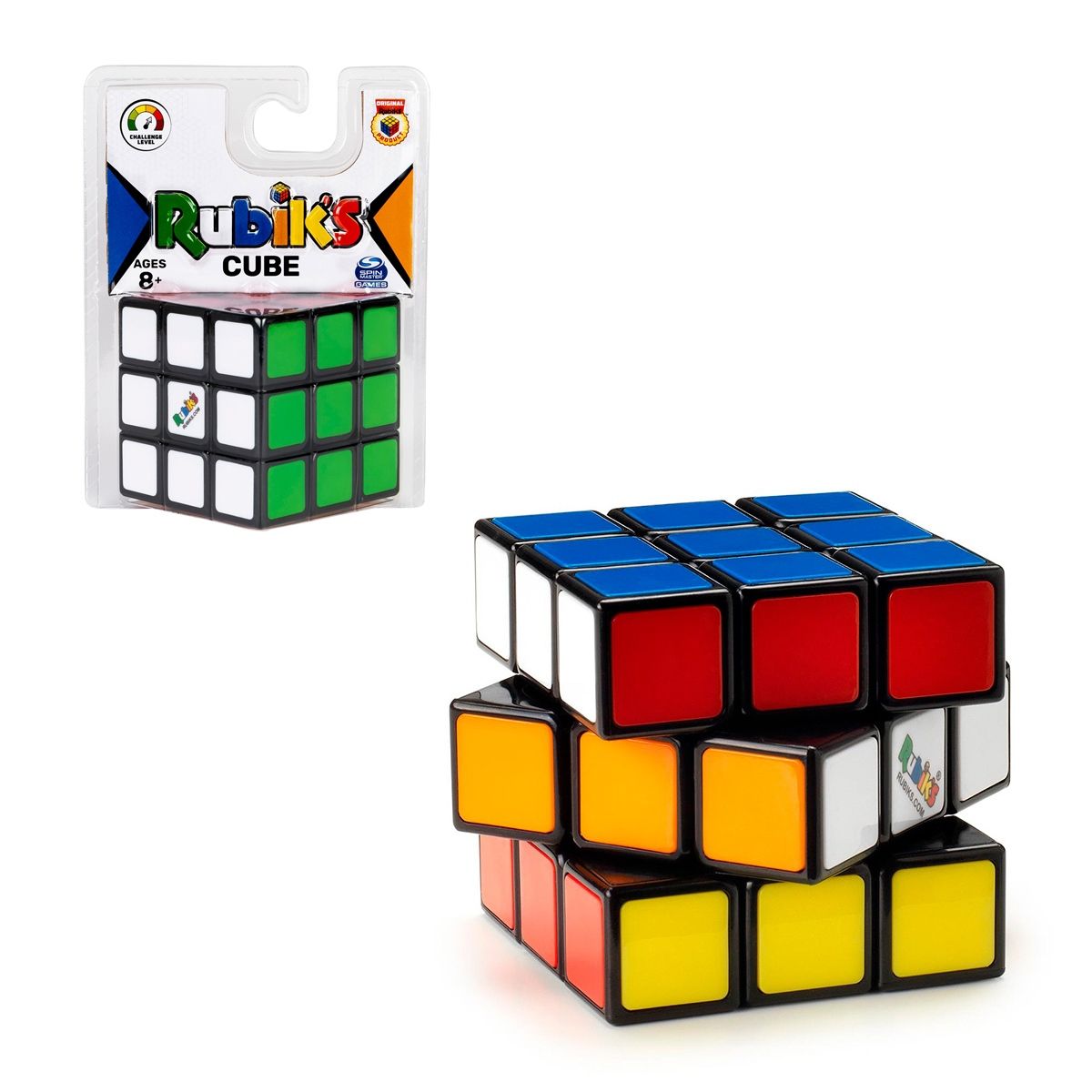 ANSALDO - Rompecabezas Rubiks cubo 3x3 clásico traslúcido