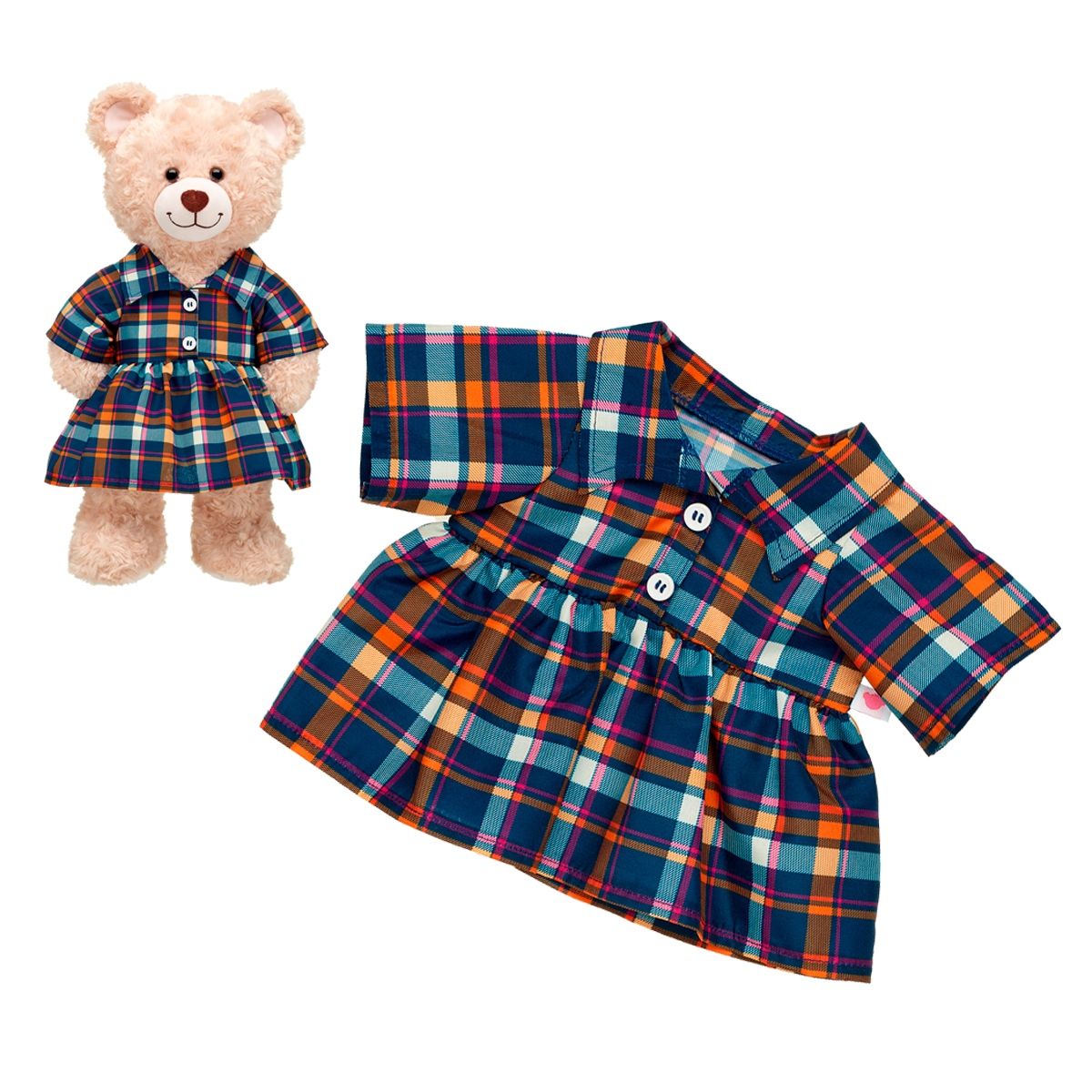 BUILD A BEAR - Vestido Cuadrille Build-A-Bear