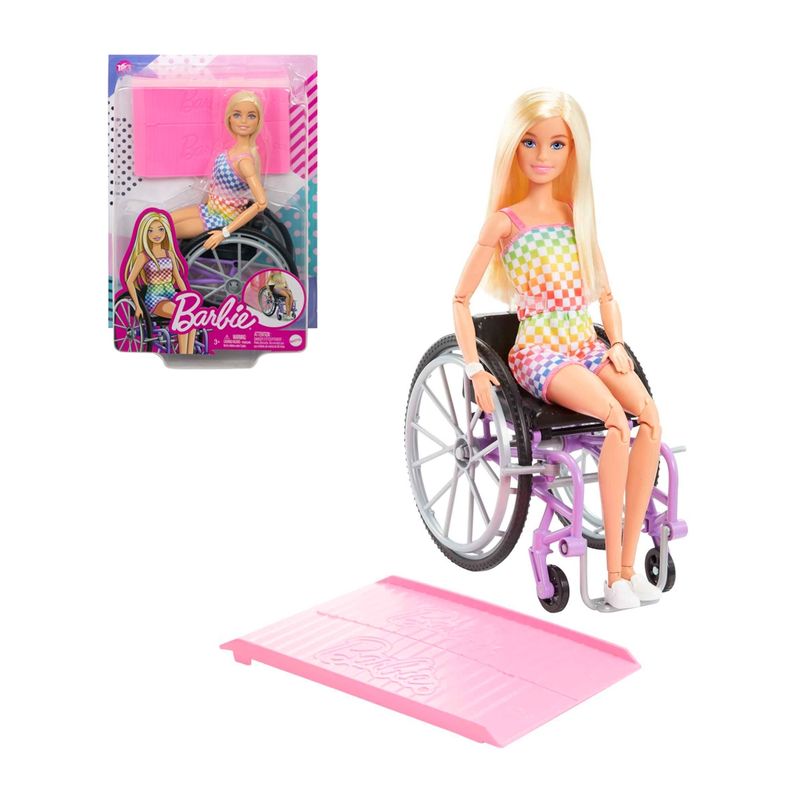 BARBIE - Barbie Fab Muñca Fashionista Silla De Ruedas Morada
