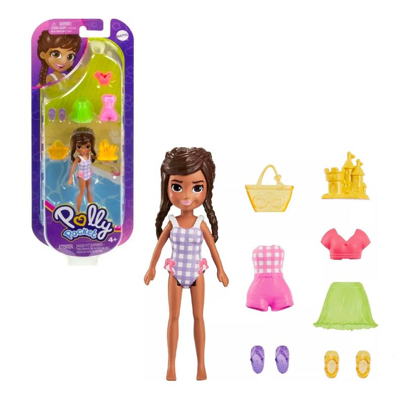 POLLY POCKET - Polly Pocket Pequeño Pack De Moda - Castaña Oscura