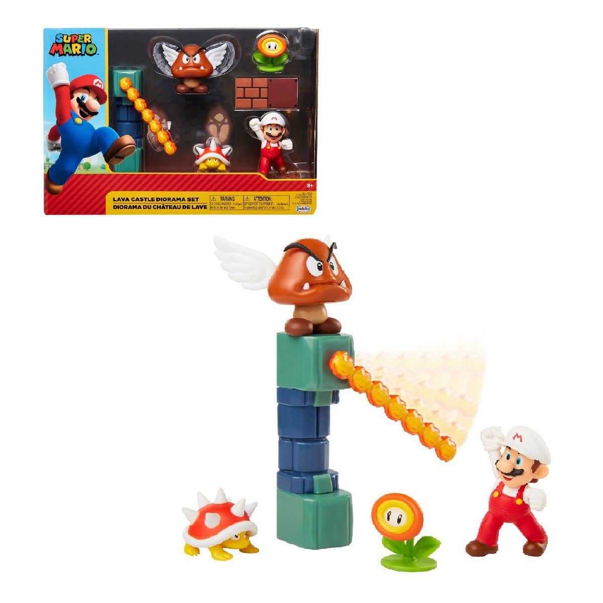 NINTENDO - Playset Nintendo diorama Castillo Lava con figuras de acción