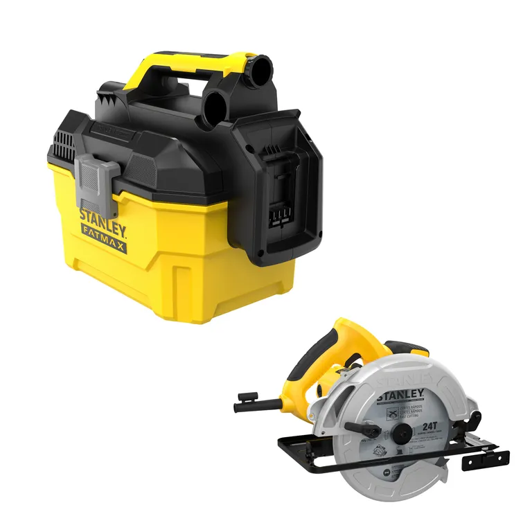 STANLEY Aspiradora Inalámbrica 20V + Sierra Circular 1600W