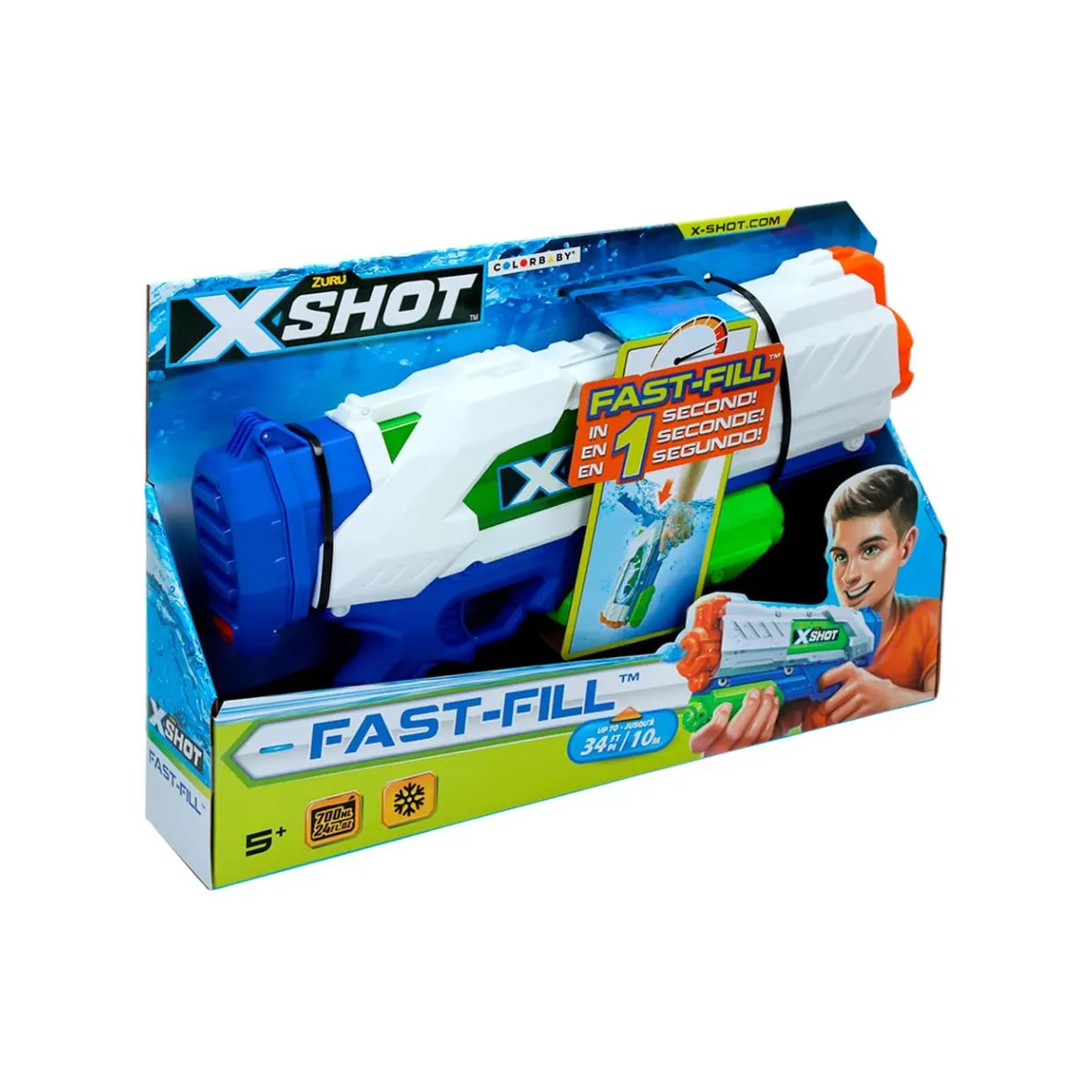 ANSALDO - Lanzador de agua X SHOT 700ml sistema llenado rápido