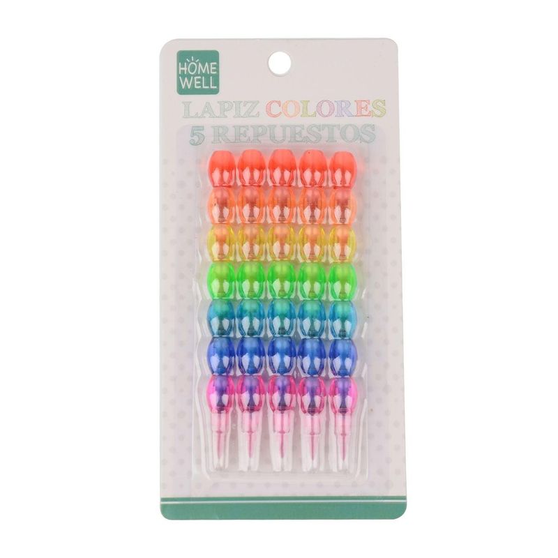 HOMEWELL - Lápiz Colores con Repuestos (5u) HOMEWELL