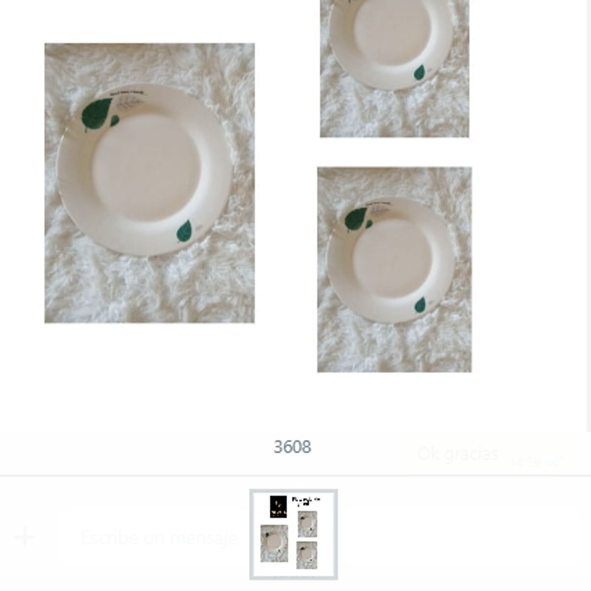 GENERICO - Plato Grande De Diseño De hoja Ceramica