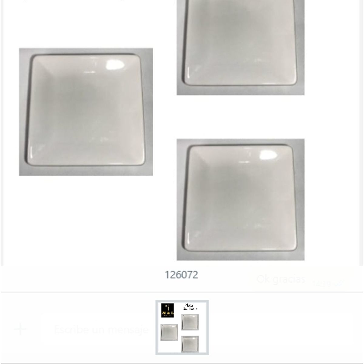 GENERICO - Plato Cuadrado Diseño Adorable Ceramica