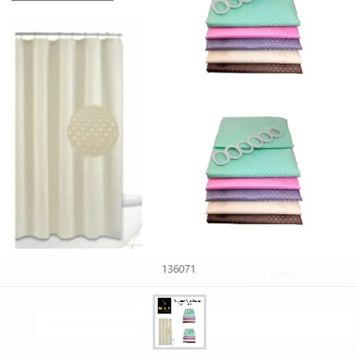 GENERICO - Cortina Para Ducha Semi Tela