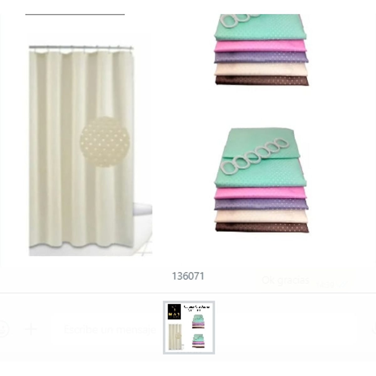 GENERICO - Cortina Para Ducha Semi Tela