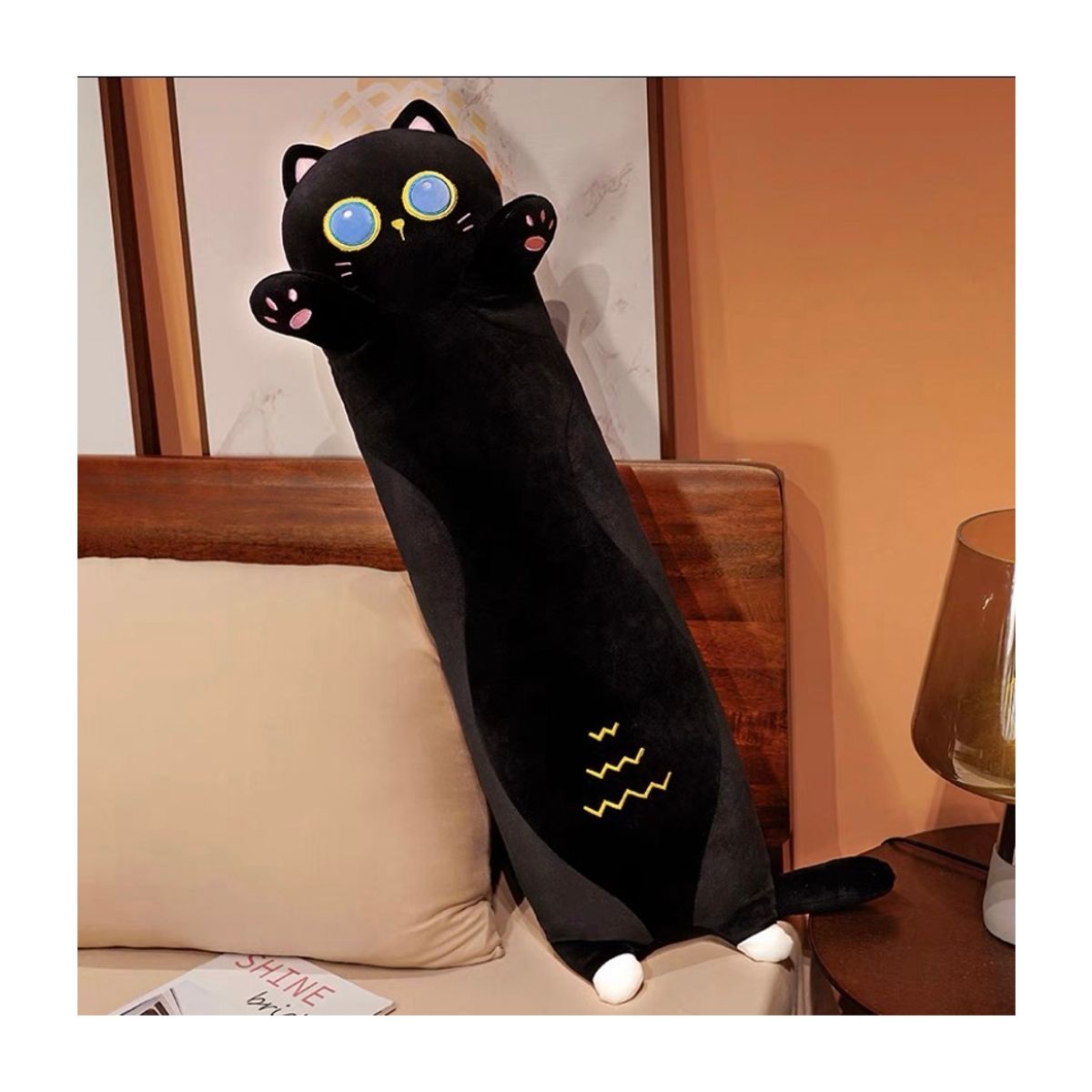 GENERICO - Peluche Almohada Gatito Kawaii- 62 Cms- Adultos Y Niños