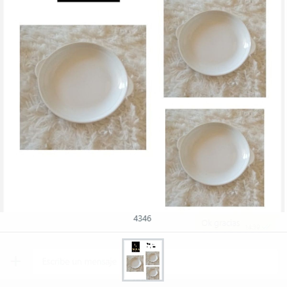 GENERICO - Plato Con Orejitas Diseño Adorable Ceramica