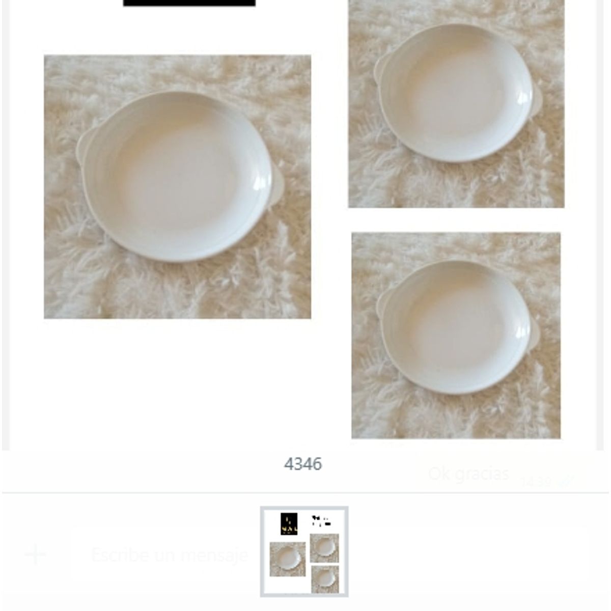 GENERICO - Plato Con Orejitas Diseño Adorable Ceramica