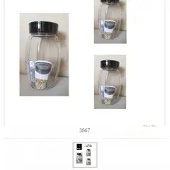 GENERICO - Frasco De Vidrio Grande Diseños Adorables