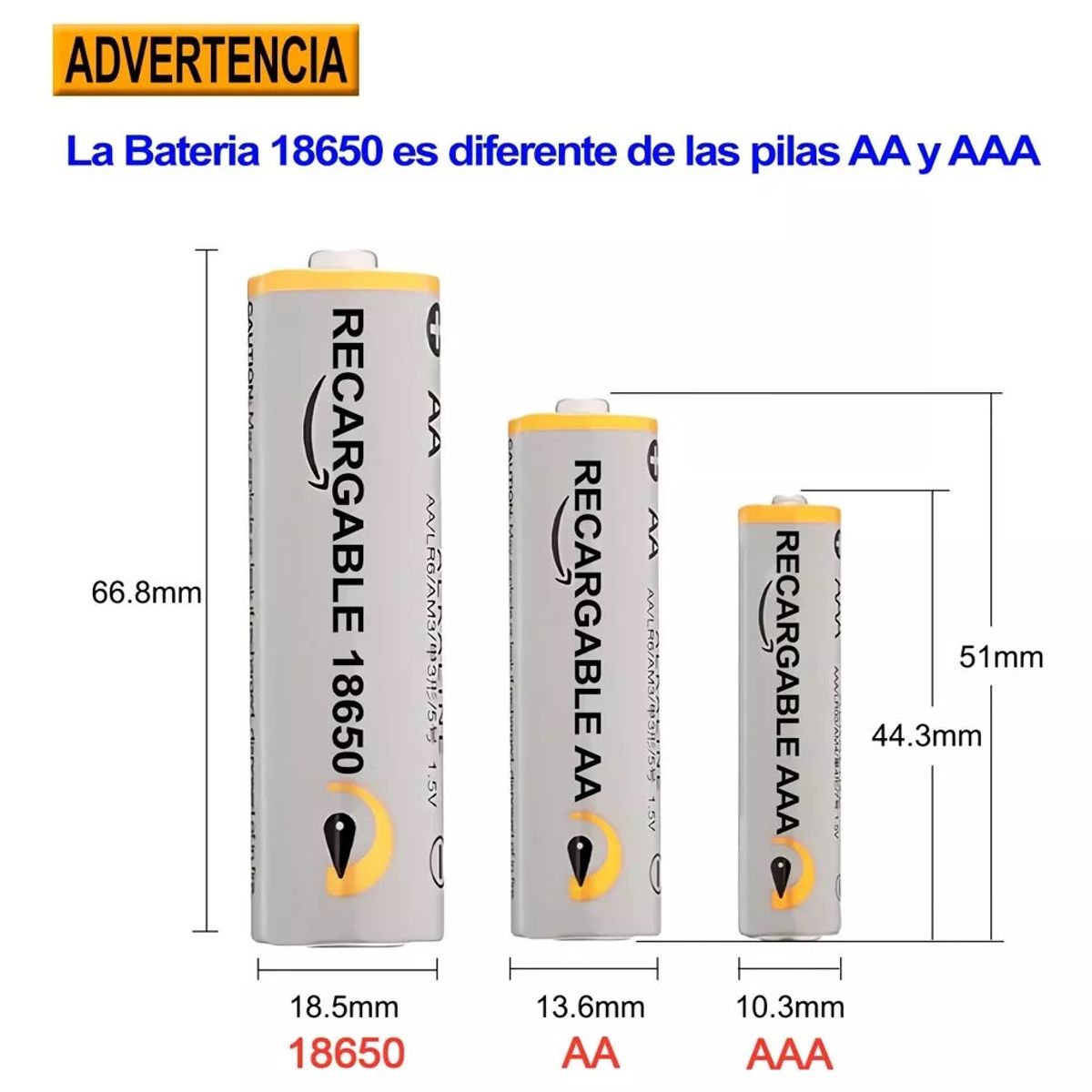 GENERICO - Pila Batería Recargable Litio 18650 Maxday 4000mah Linterna