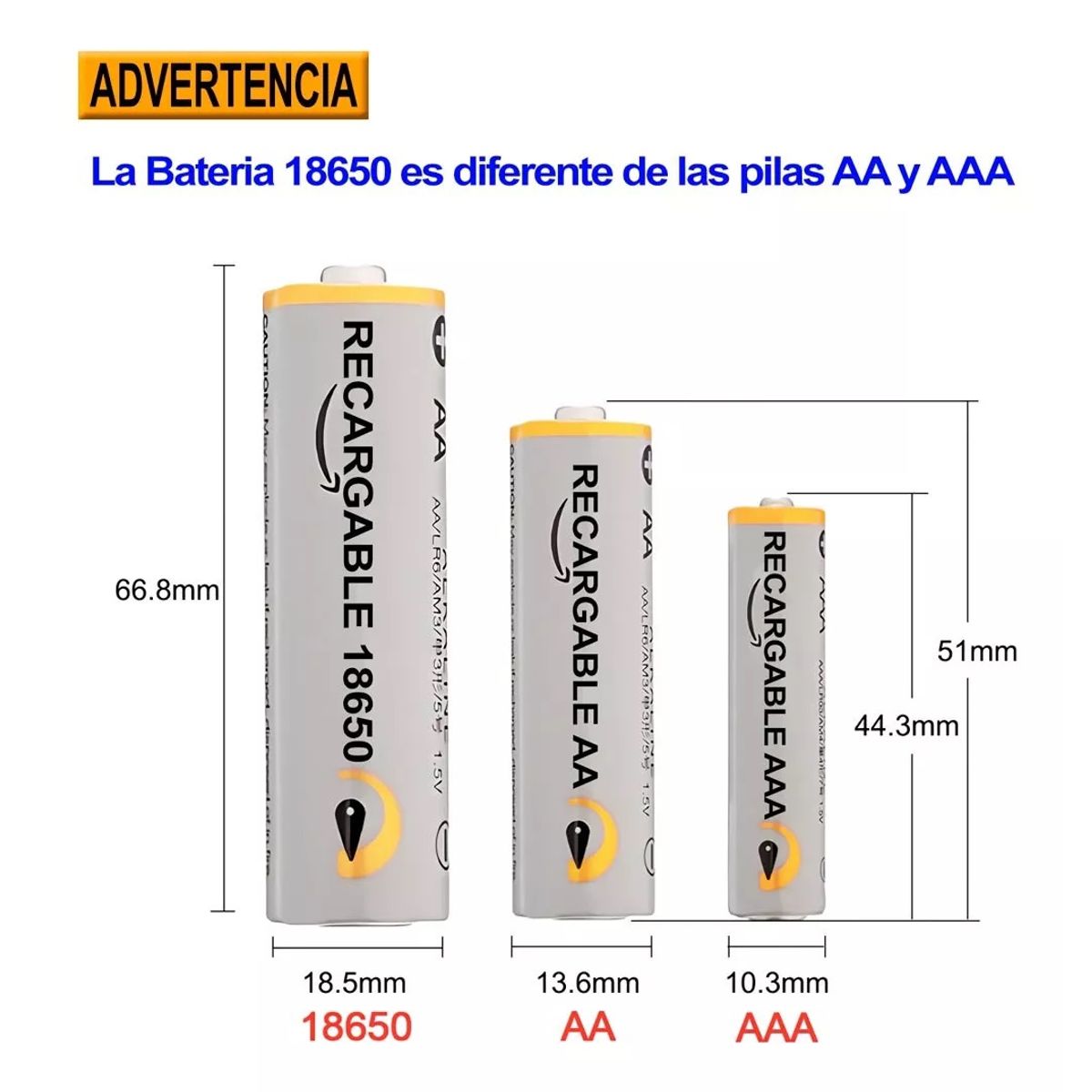 GENERICO - Pila Batería Recargable Litio 18650 Maxday 4000mah Linterna