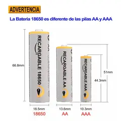 GENERICO - Pila Batería Recargable Litio 18650 Maxday 4000mah Linterna