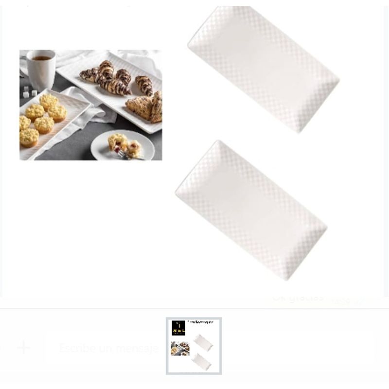 GENERICO - Plato Rectangular Diseño Adorable Para La Cocina